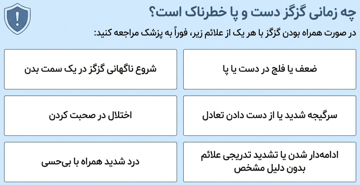 چه زمانی گزگز دست و پا خطرناک است؟
